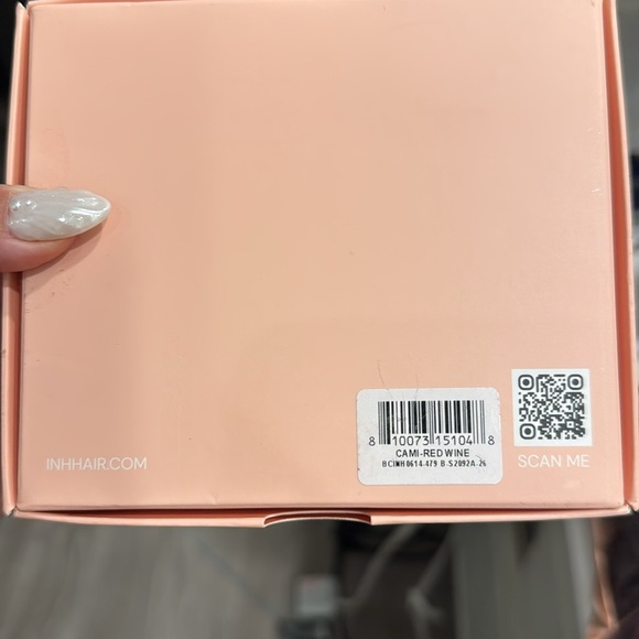 INH cami hair bun extension curls red wine - Picture 5 of 7